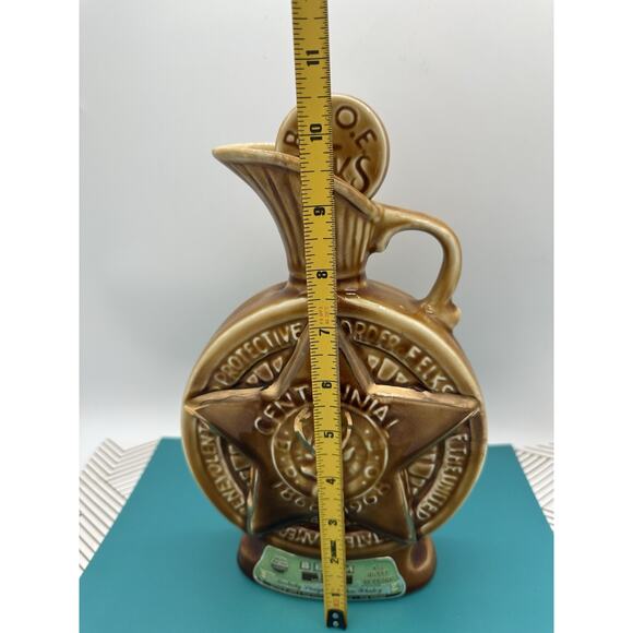 Vintage 1968 Jim Beam B.P.O.E. Elks CENTENNIAL 100 Years Whiskey Decanter Bottle - Picture 4 of 6